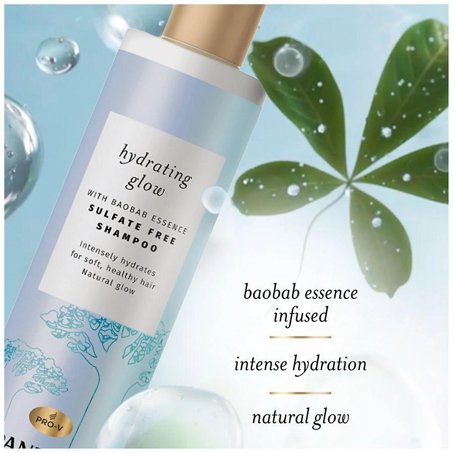 Pantene Hydrating Glow Baobab + Hyaluronic Sulfate Free Shampoo Fresh 7