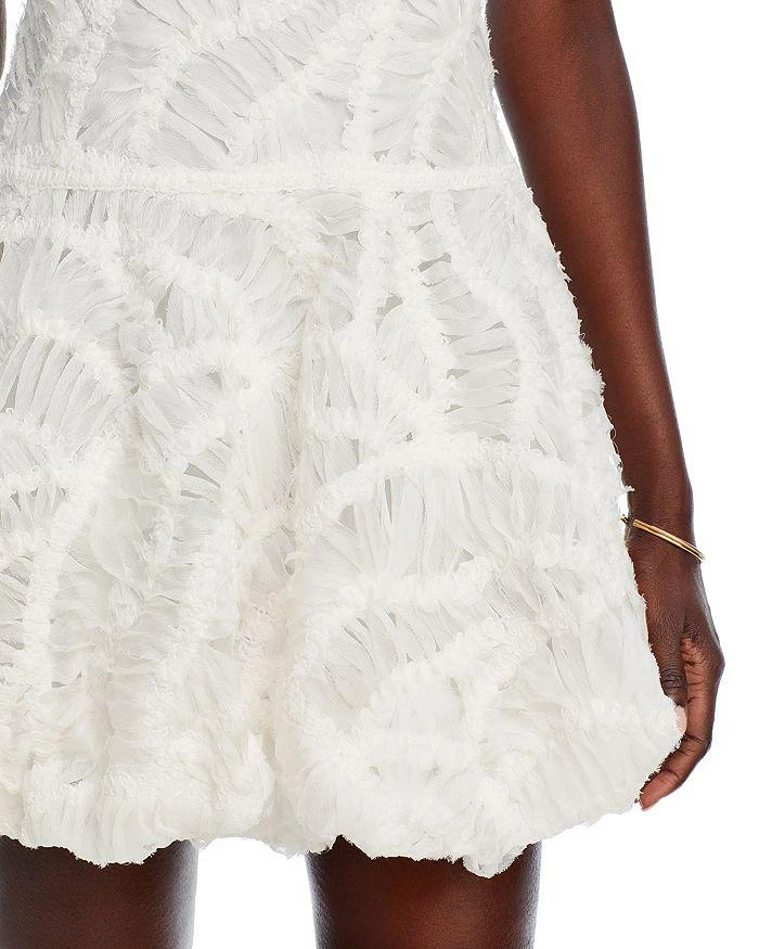 SIMKHAI Vallan Feathered Chiffon Mini Dress 6