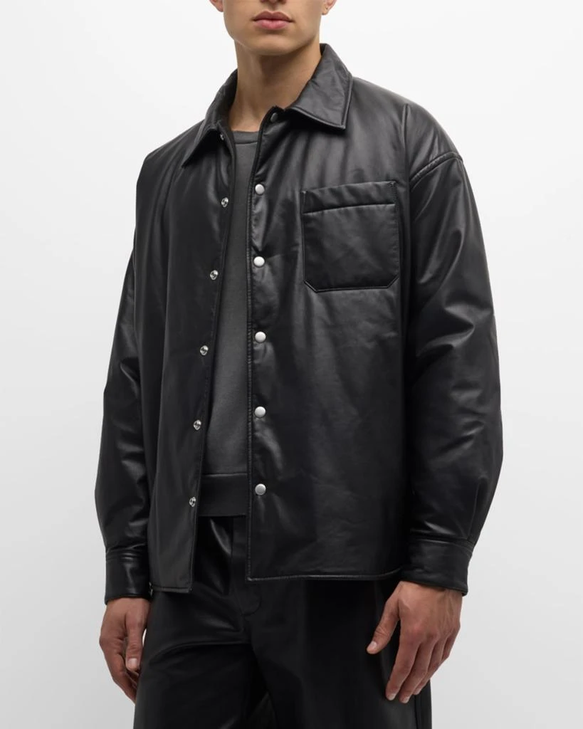 John Elliott Men's Leather Scout Overshirt 2