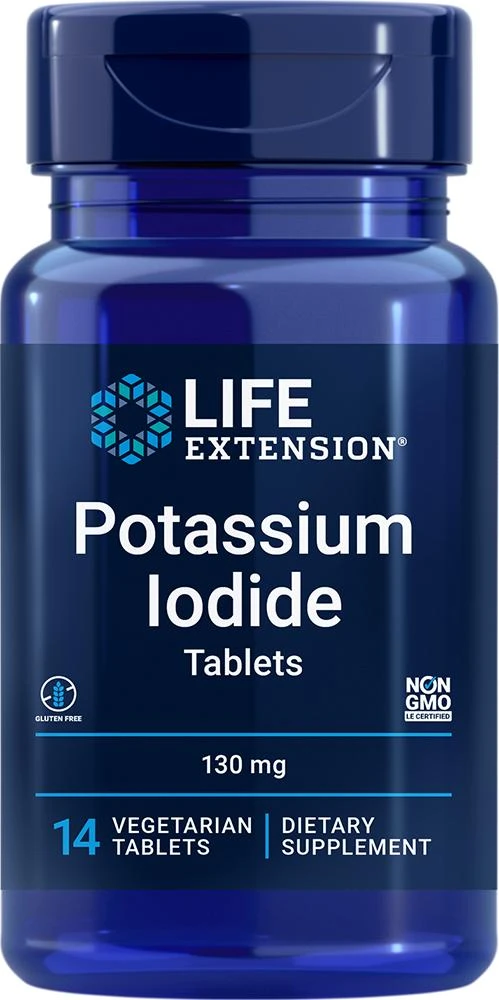 Life Extension Potassium Iodide Tablets, 14 vegetarian tablets - 130 mg (130 mg, 14 vegetarian tablets), Life Extension 1