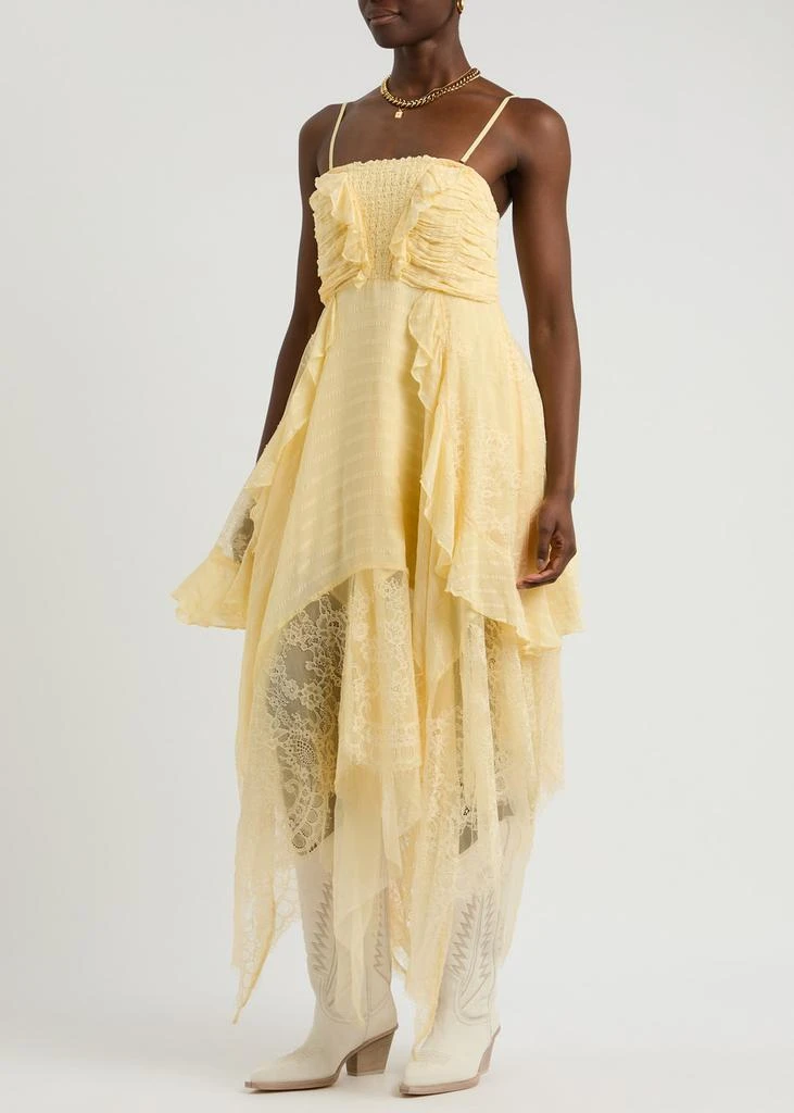 Free People Sheer Bliss lace-panelled chiffon midi dress 2