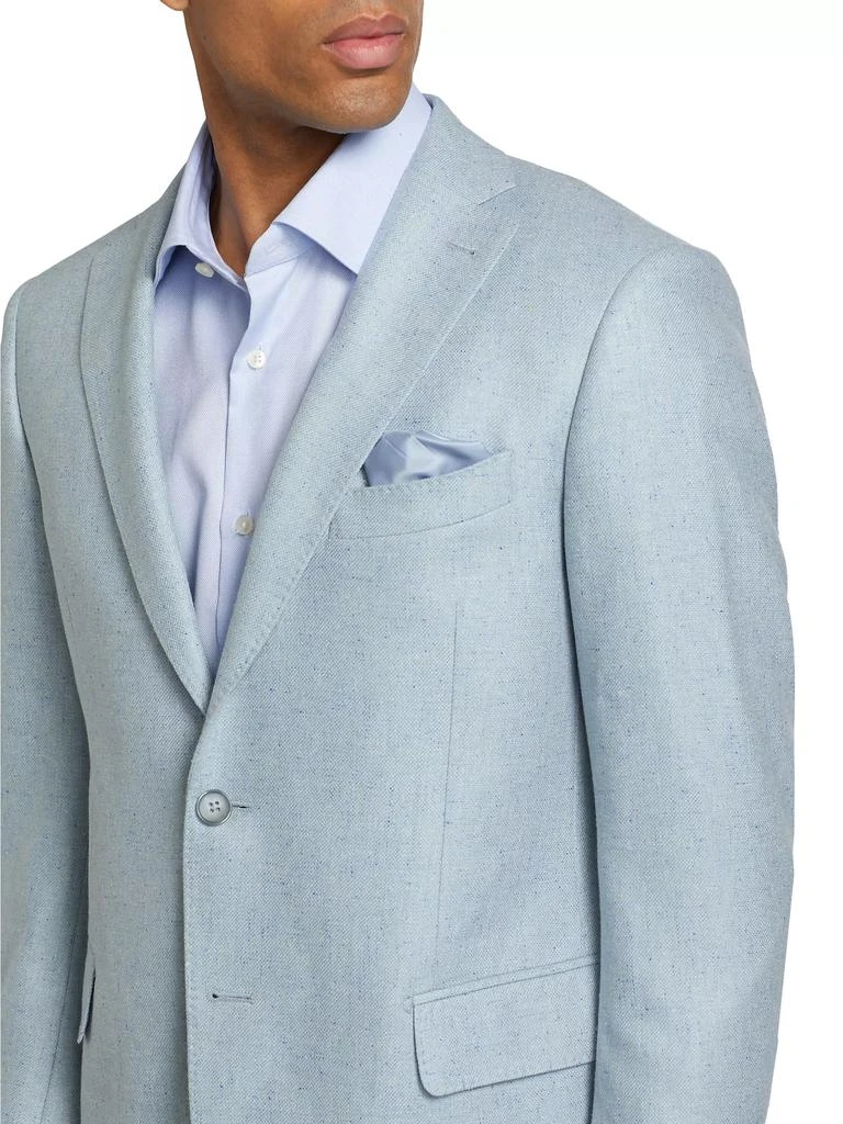 Saks Fifth Avenue COLLECTION Speckled Silk & Wool-Blend Two-Button Sport Coat 6