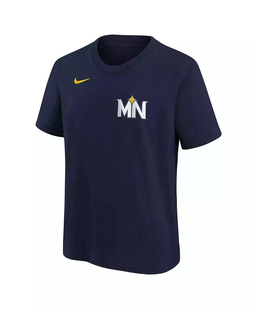 NIKE Big Boys and Girls Royce Lewis Navy Minnesota Twins Fuse City Connect Name Number T-Shirt 2