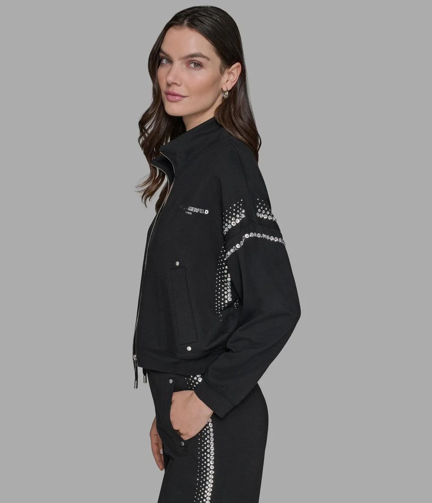 Karl Lagerfeld Paris RHINESTONE TRIM TRACK JACKET 4