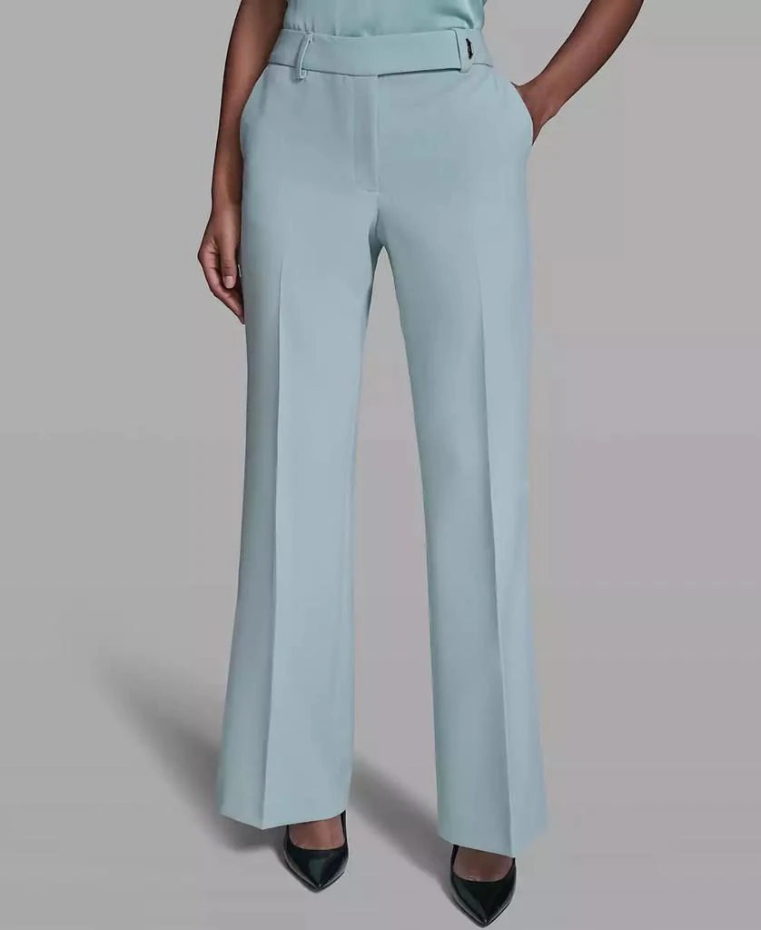 Karl Lagerfeld Paris Women
s Mid-Rise Wide Leg Pants