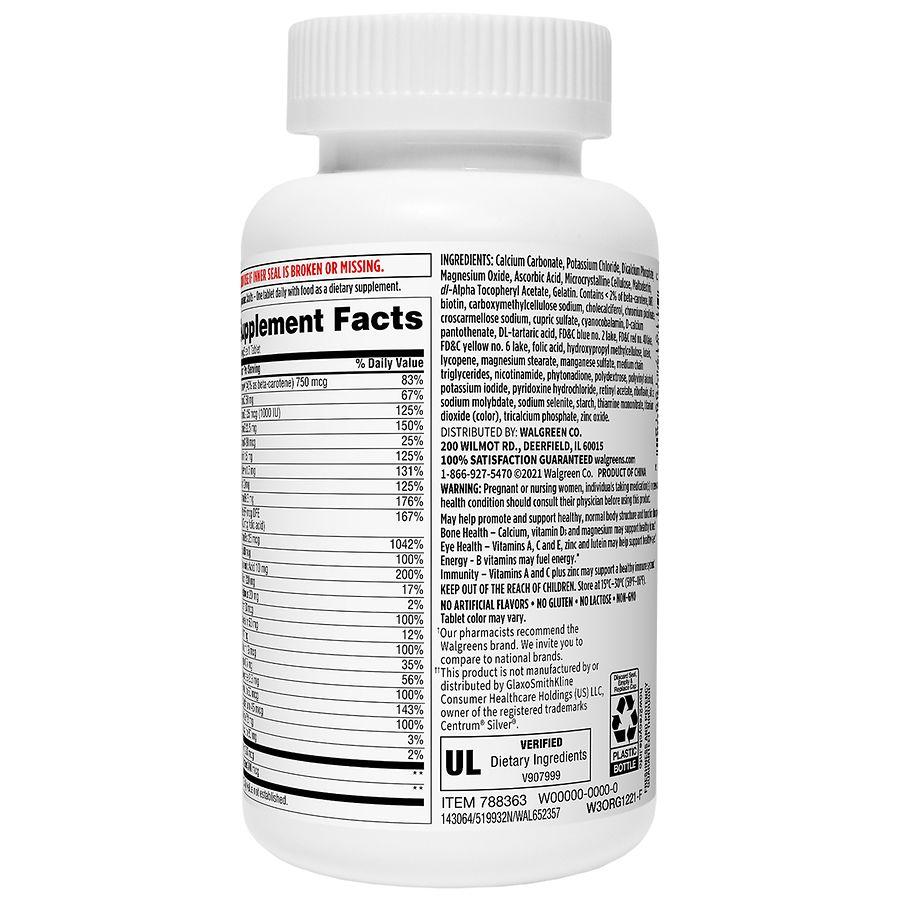 Walgreens Multivitamin Adults 50+ Tablets (220 days)