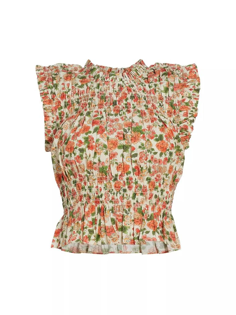 DÔEN Nina Floral Smocked Top 1