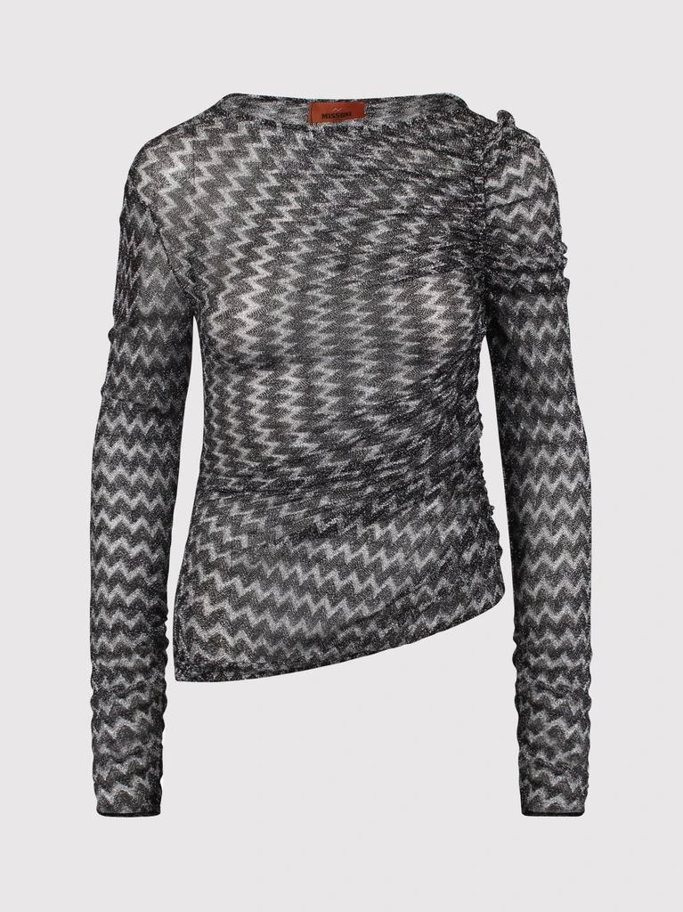 Missoni Zigzag Woven Gathered-detail Top 1