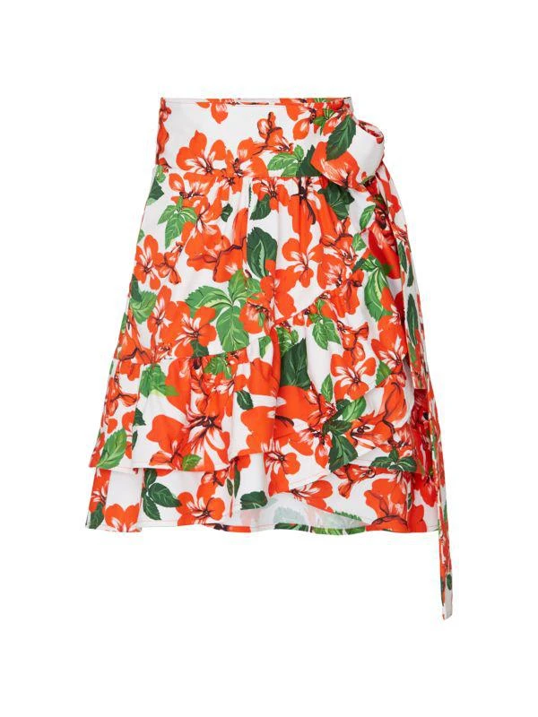 MARISSA WEBB Floral Midi Wrap Skirt 4
