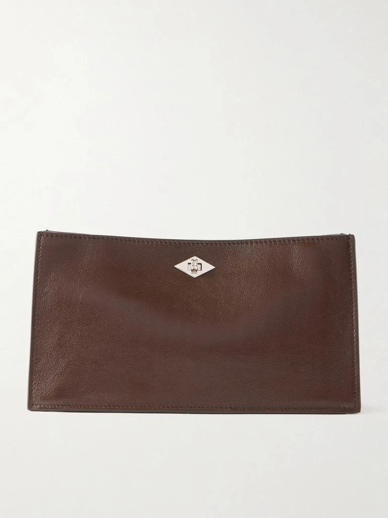 Métier Ease 28 Leather Clutch - Dark brown