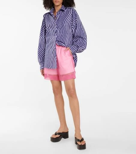 Dries Van Noten Cotton and silk organza shorts 2