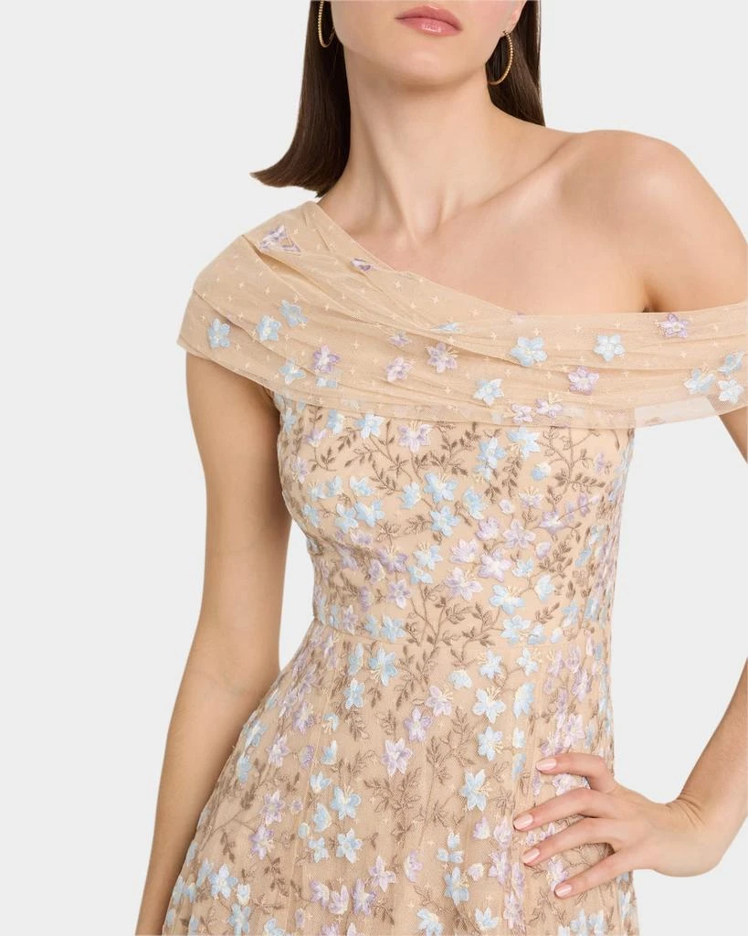 Needle & Thread Everett Bloom One-Shoulder Embroidered Gown 5