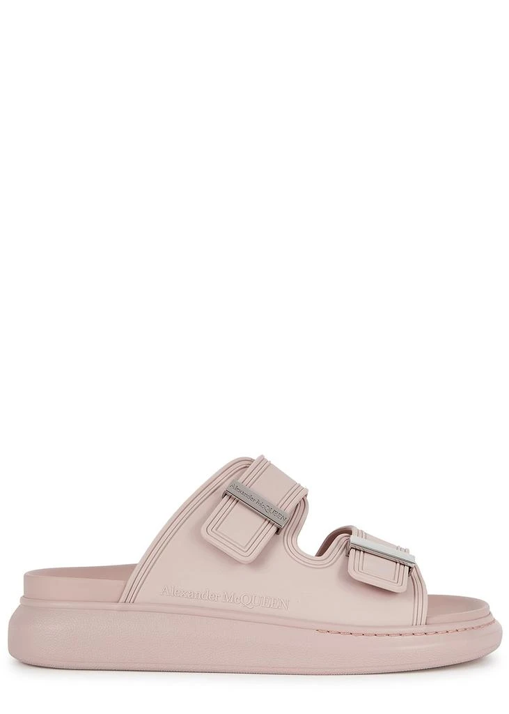 Alexander McQueen Black rubber sliders 1