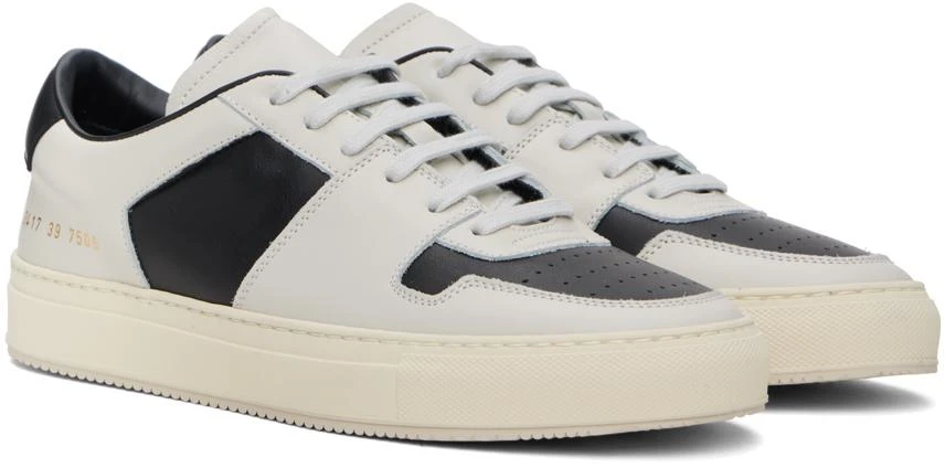 Common Projects Black & Off-White Decades Sneakers 4