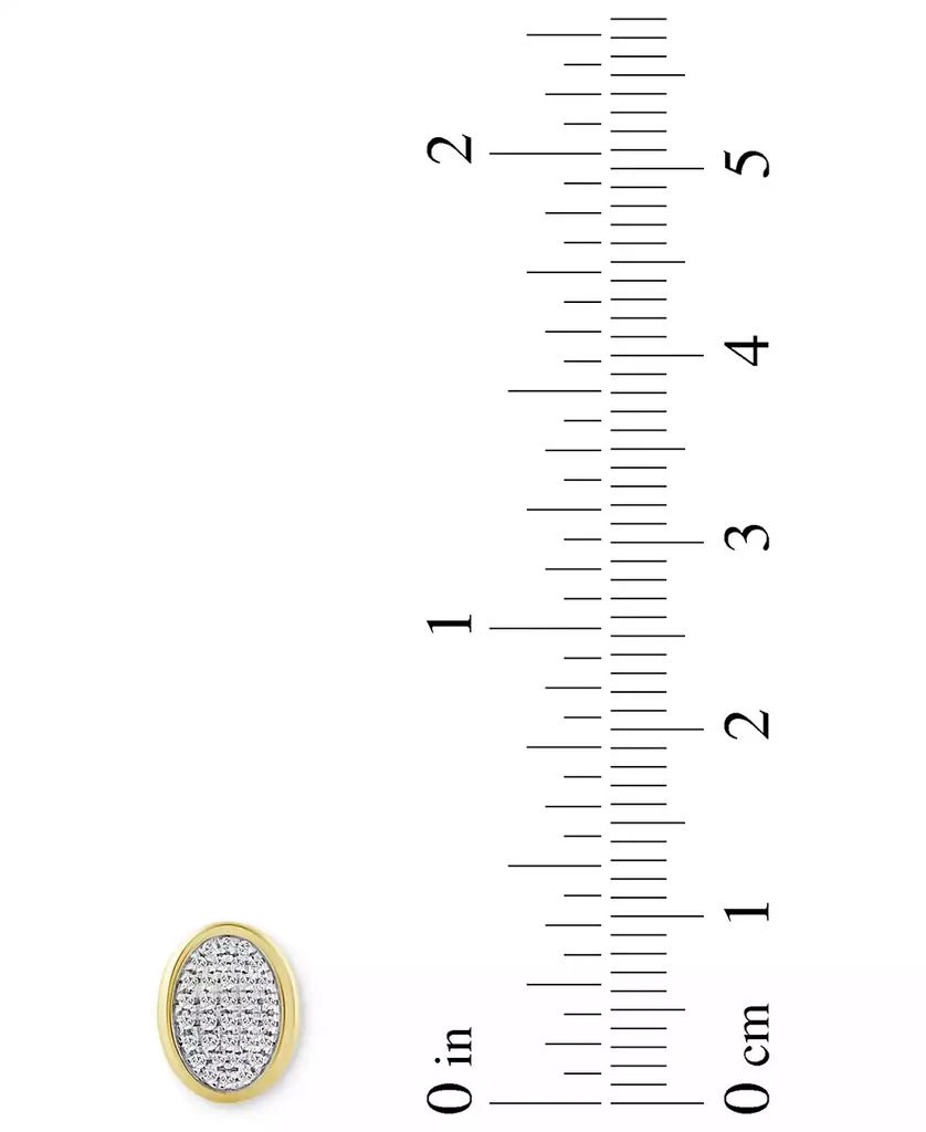 Macy
s Diamond Oval Bezel Cluster Stud Earrings (1/5 ct. t.w.) in 14k Gold 5