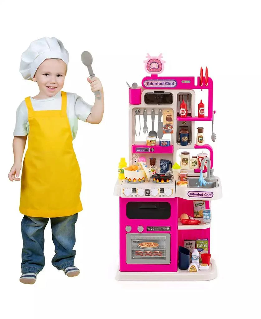 Mecale Kids Kitchen Playset Pretend Kitchen with Realistic Lights 
Sounds for Interactive Play