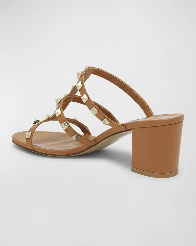 Valentino Rockstud Caged Block-Heel Slide Sandals 4