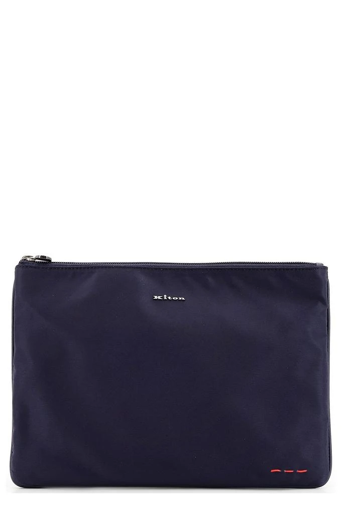 Kiton Kiton Logo Plaque Clutch Bag 1