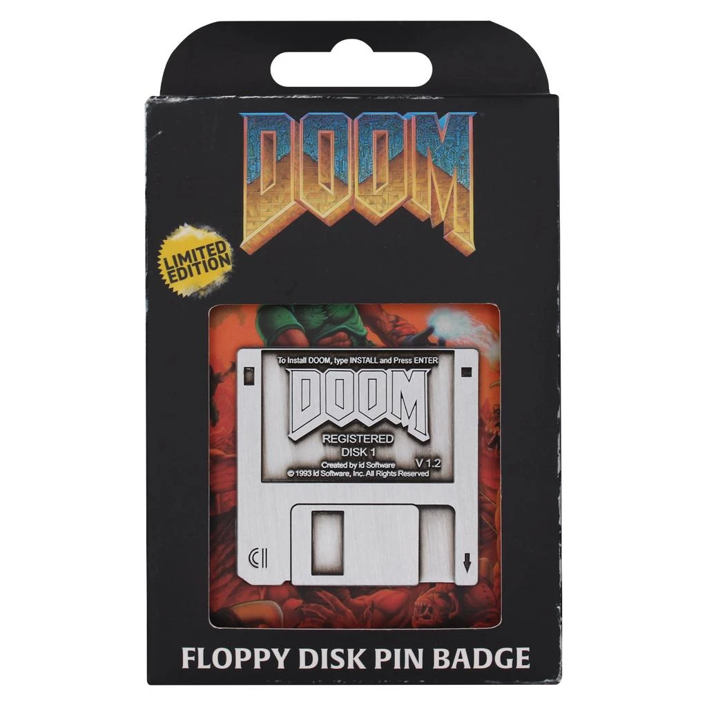 undefined Doom Floppy Disk Pin Badge 1