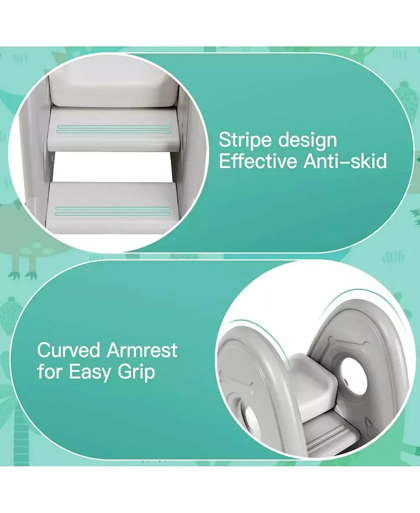 INOLAIT Freestanding Baby Slide Indoor First Play Climber Slide Set for Boys Girls 7