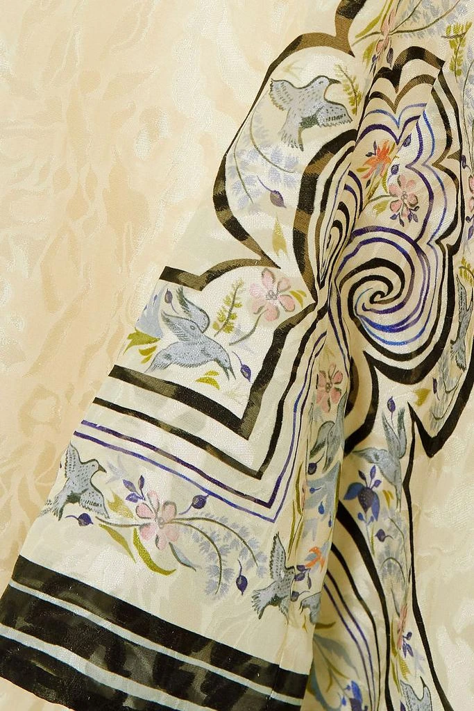 Saloni + Venyx Kai printed satin-jacquard wide-leg pants 4