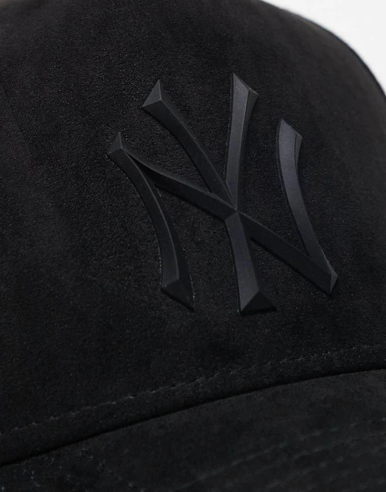 New Era New Era NY Yankees 9forty A Frame suede cap in black 2