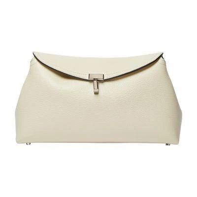 Totême T-Lock leather clutch bag 1