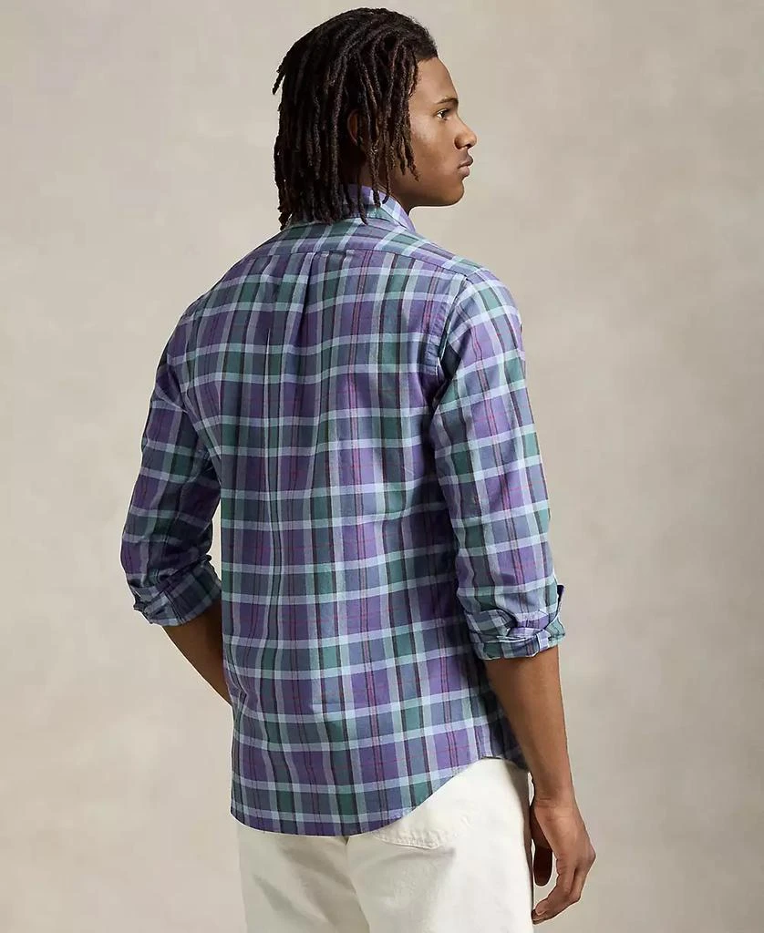 Ralph Lauren Men's Classic-Fit Plaid Oxford Shirt 4