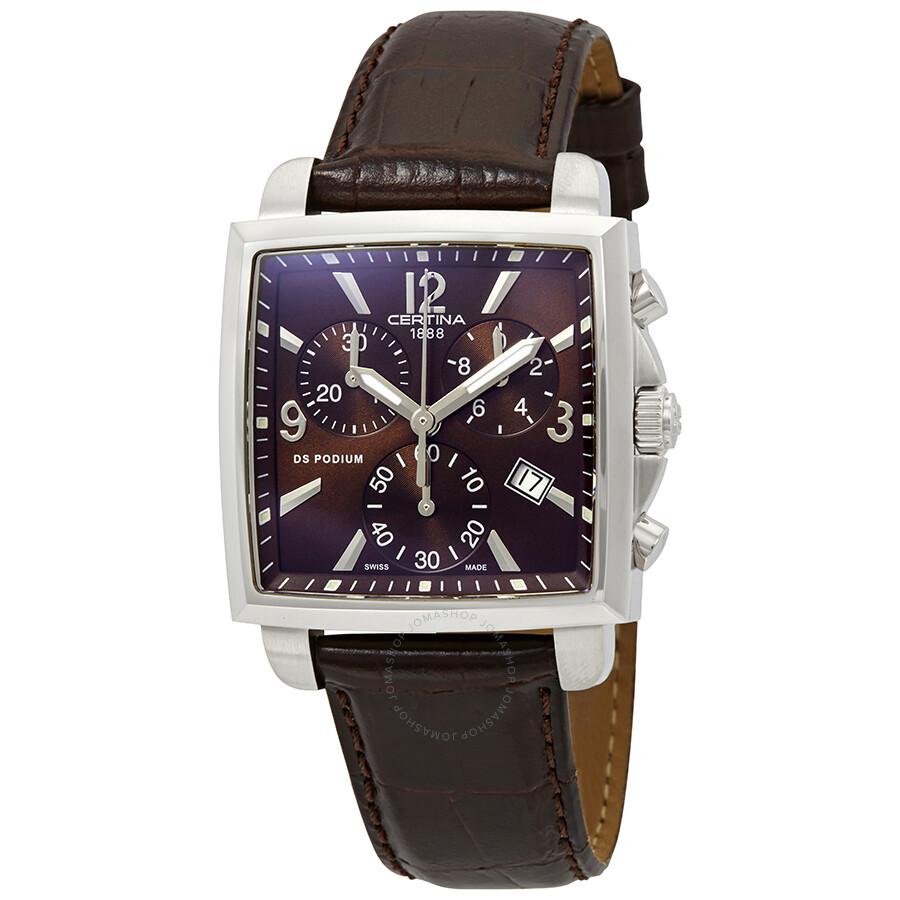 Certina DS Podium Chronograph Brown Dial Ladies Watch C001.317.16.297.00