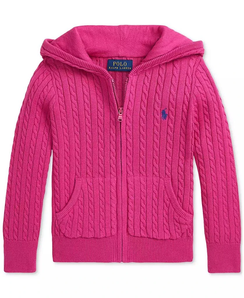 Polo Ralph Lauren Toddler & Little Girls Mini-Cable Cotton Full-Zip Hoodie 2