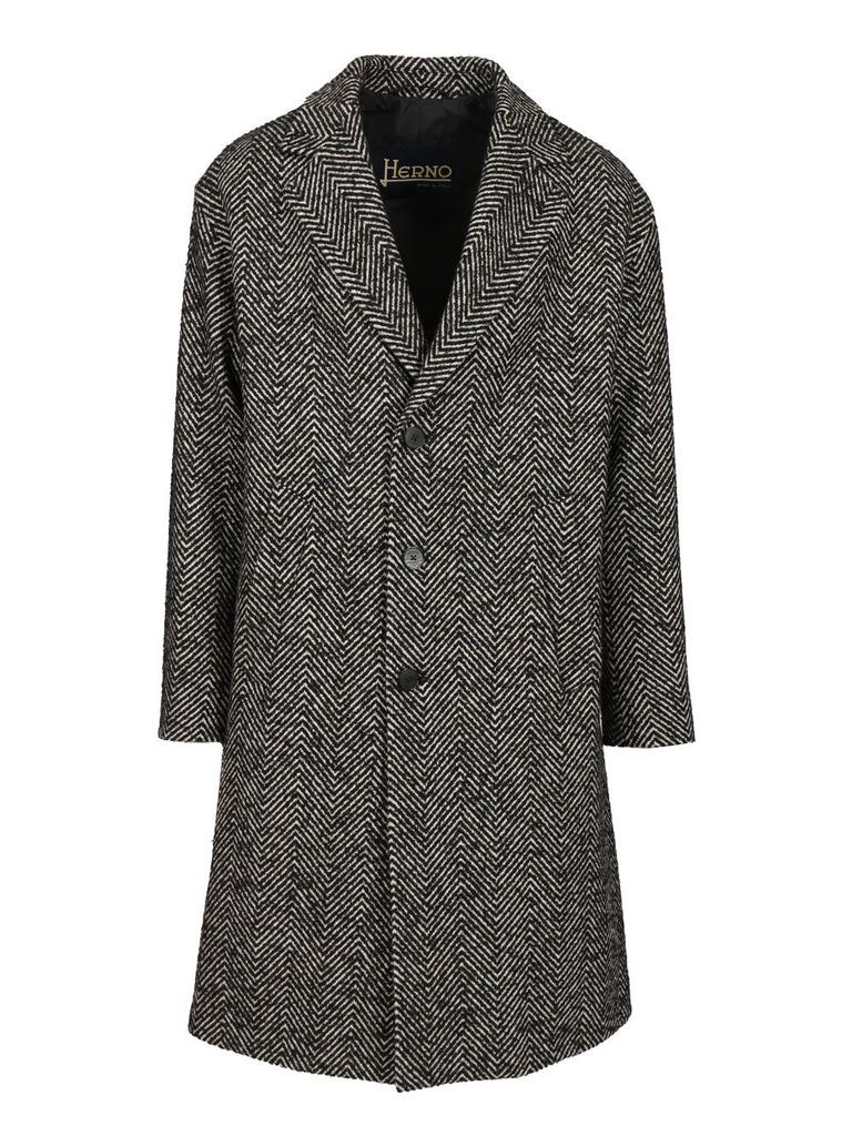 Herno Cappotto Chevron Lana