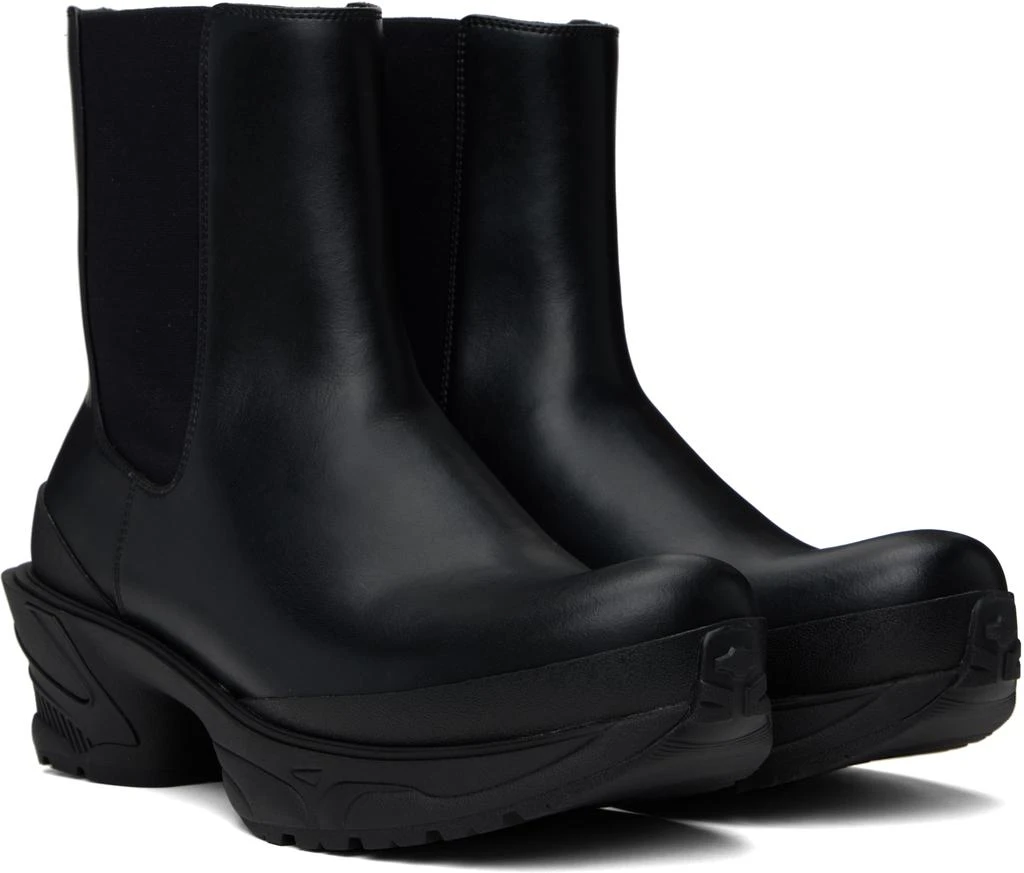untitlab® Black Vertigo Heel Chelsea Boots 4
