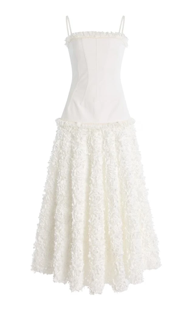 Alexis Alexis - Maitland Appliquéd Cotton Maxi Dress - White - S - Moda Operandi 1