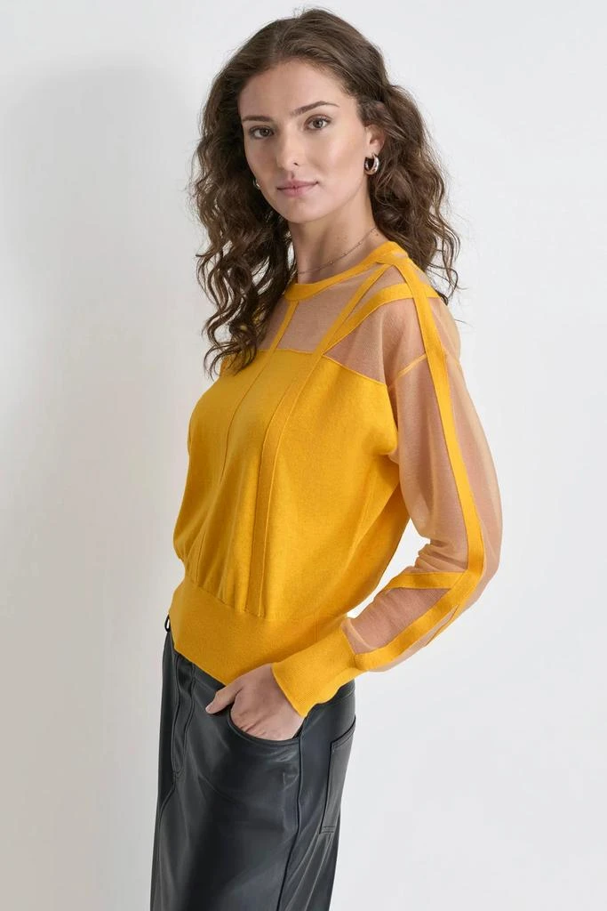 DKNY CORSET SEAM SHEER TOP 3