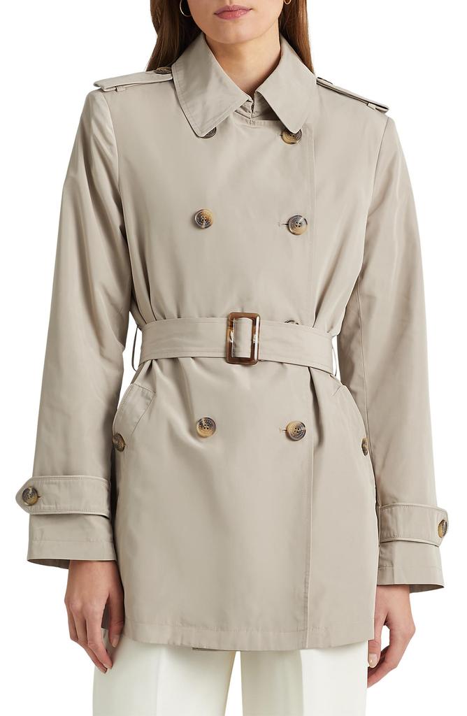 Lauren Ralph Lauren Short Taffeta Trench Coat