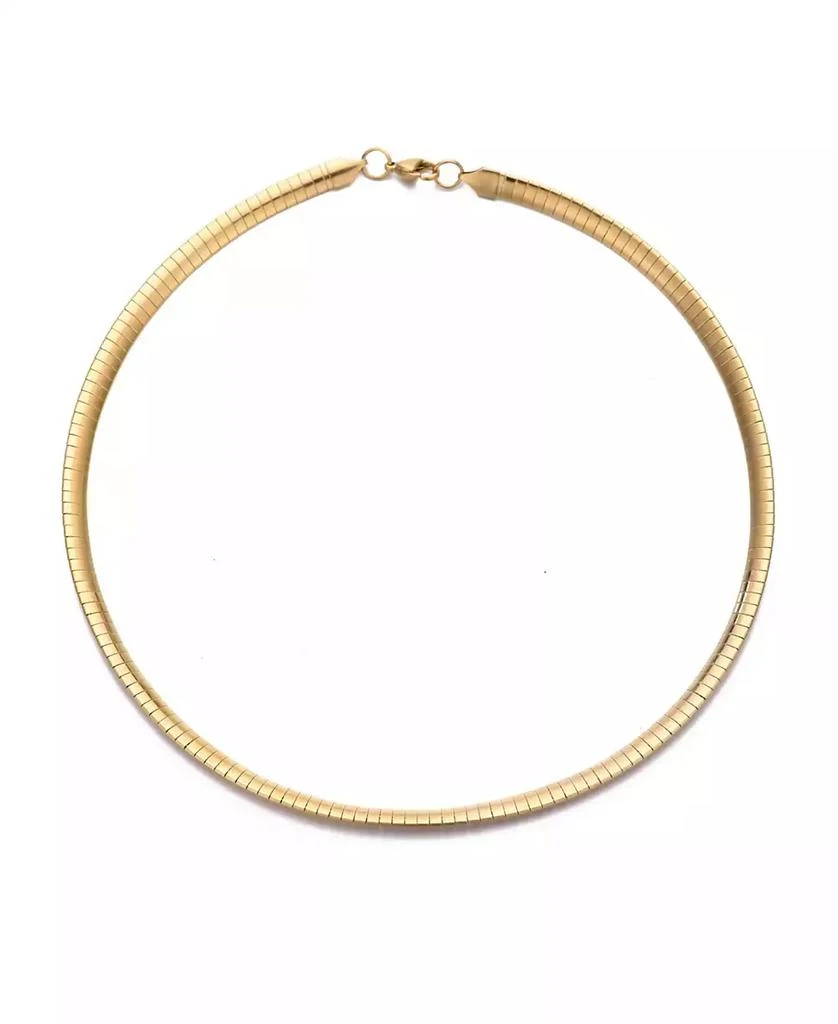 ADORNIA Tarnish Resistant Gold Omega Layering Chain Necklace