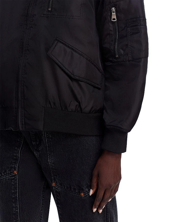 AQUA Faux Fur Collar Bomber Jacket - Exclusive 6