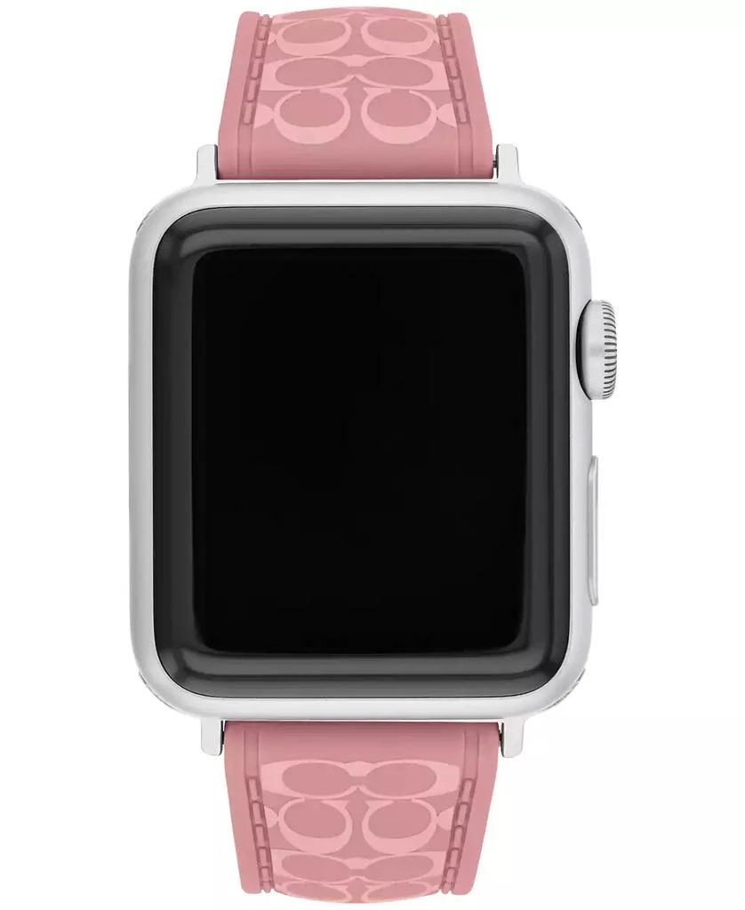 Coach Women
s True Pink Silicone Apple Watch Strap 38mm, 40mm, 41mm