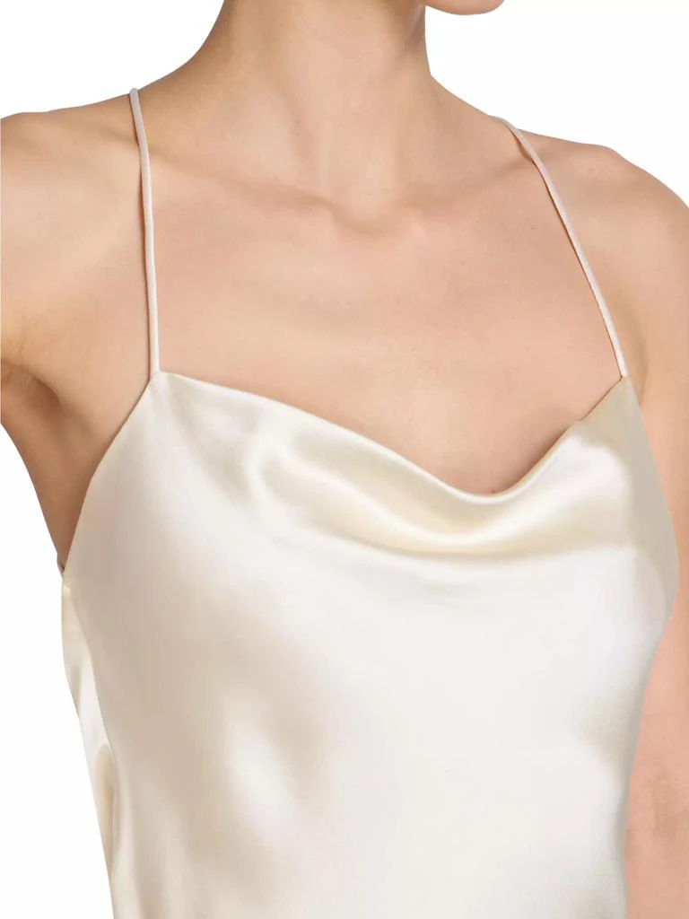 Yves Saint Laurent Cowl Back Dress in Silk Satin 6