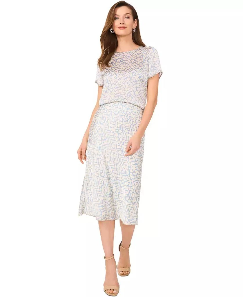 Vince Camuto Women's Abstract-Print Bead-Trim Top 3