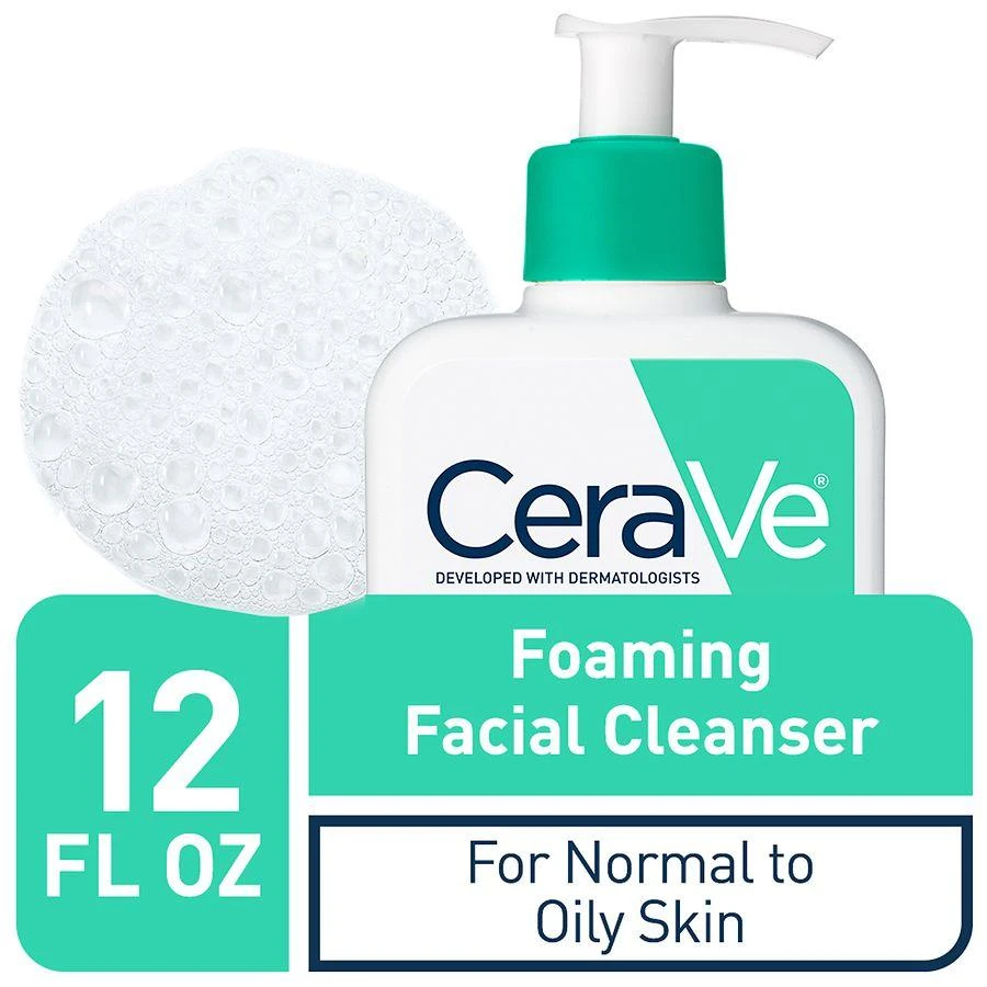 CeraVe Foaming Face Cleanser, Fragrance-Free Face Wash with Hyaluronic Acid 10