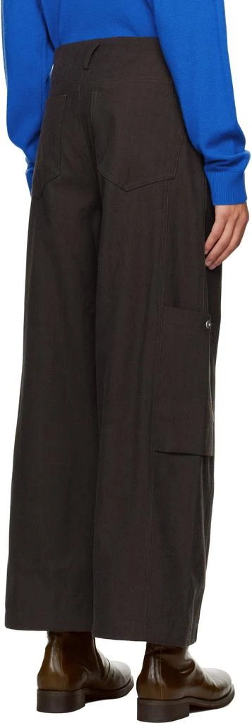 Omar Afridi Brown Panelled Bontan Cargo Pants 3