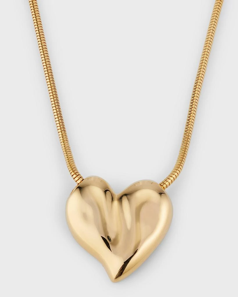 BEN-AMUN 24k Gold Electroplated Heart Chain Necklace 1