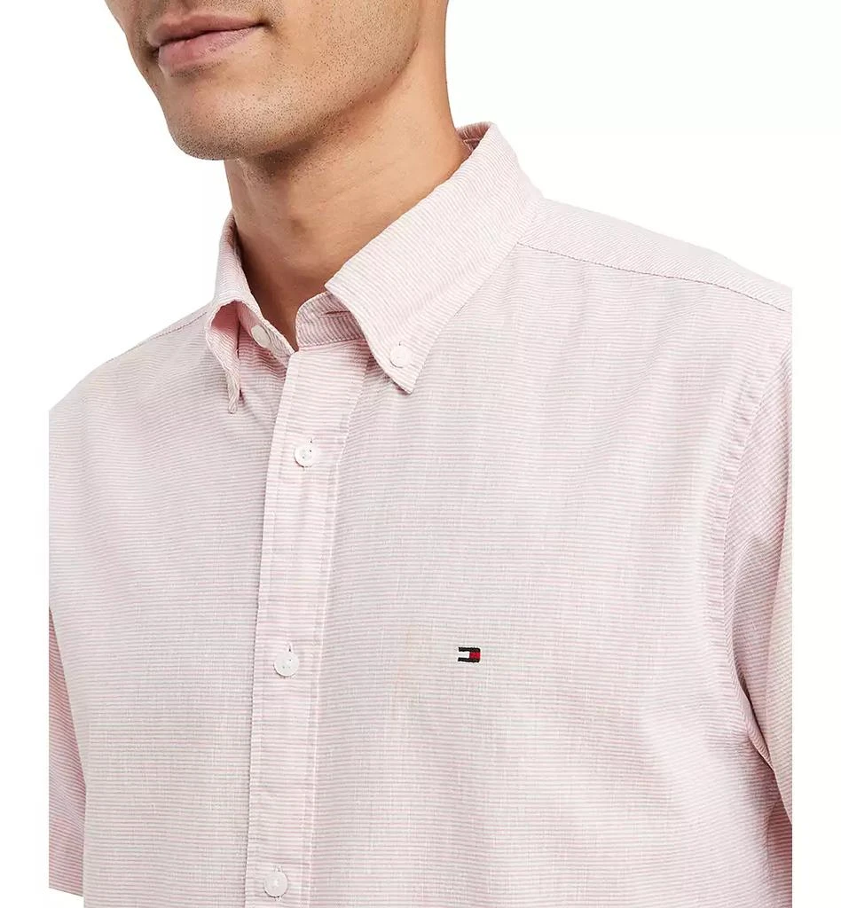 Tommy Hilfiger Men's Textured Short Sleeve Button-Down Shirt 2