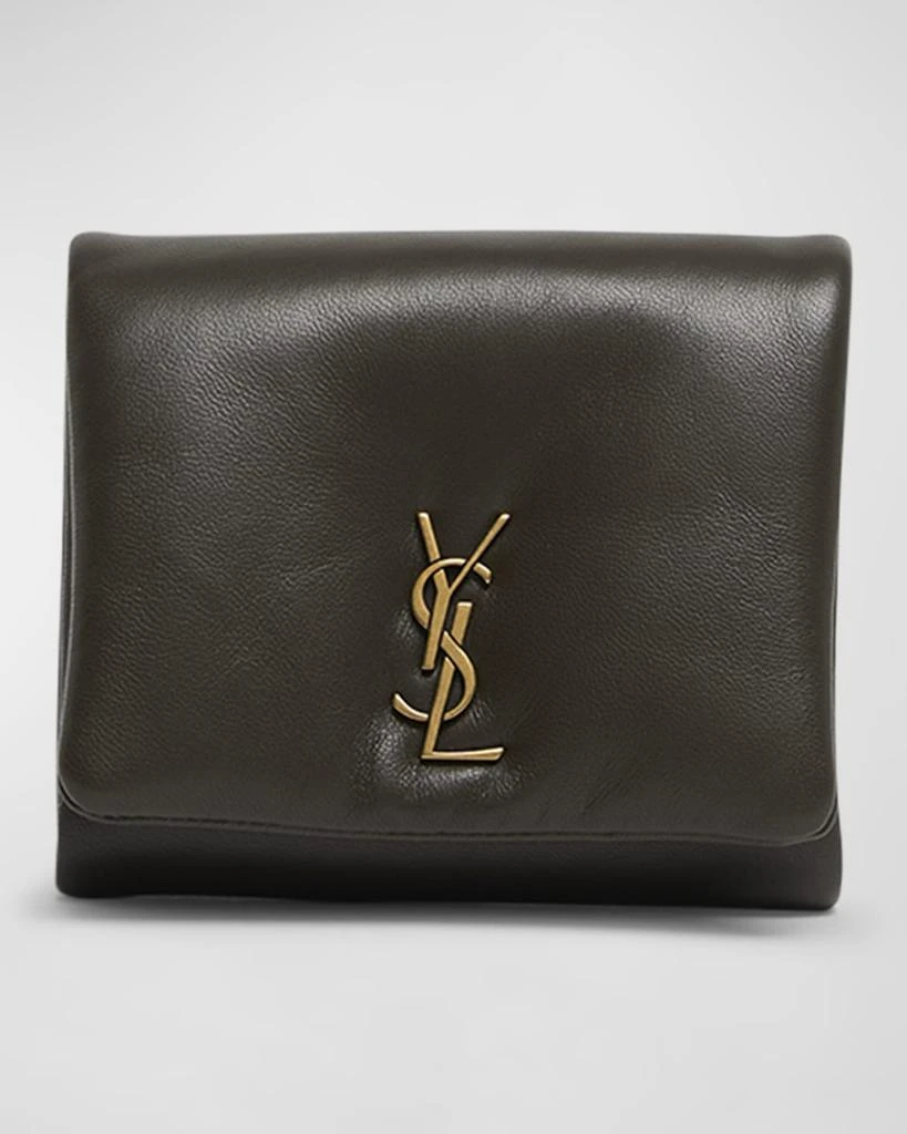 Yves Saint Laurent YSL Compact Wallet in Plonge Leather 1