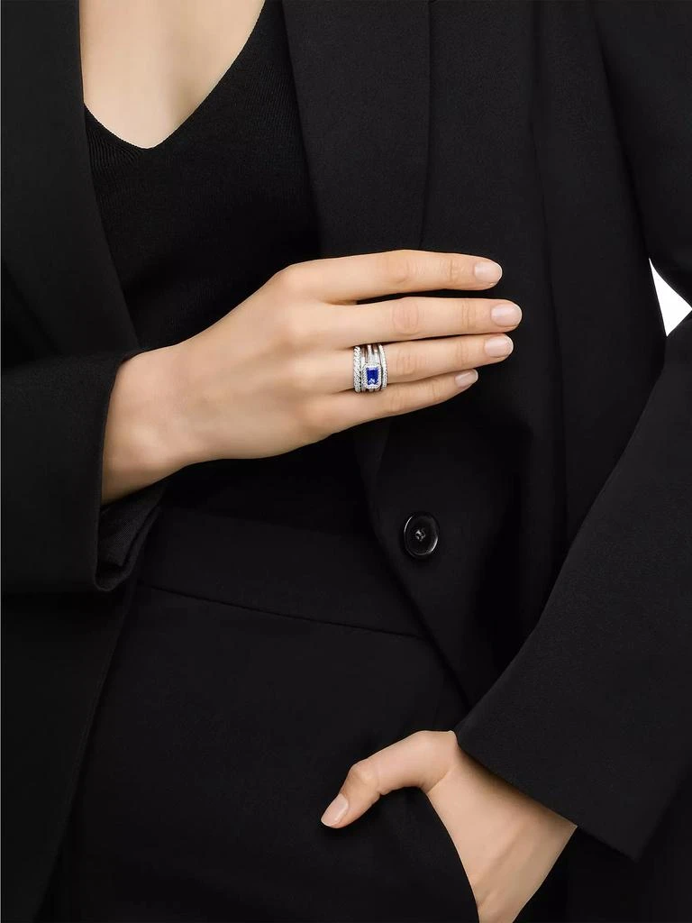 David Yurman Stax Five Row Ring in 18K White Gold 7