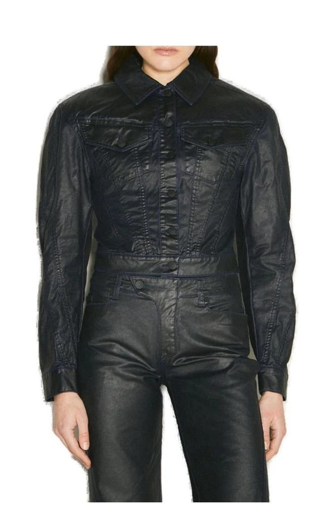 Mugler Mugler Waxed Denim Jacket 1
