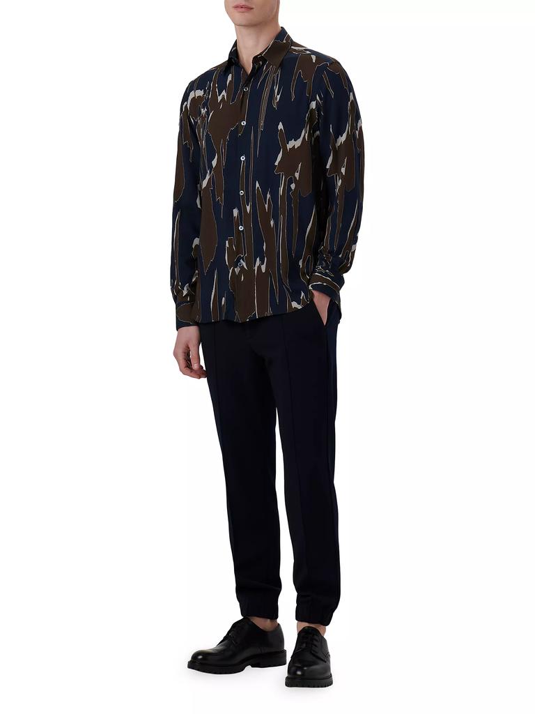 Bugatchi Printed Button-Front Shirt