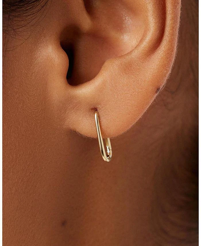 Ana Luisa 10K  Gold Oval Hoops 4