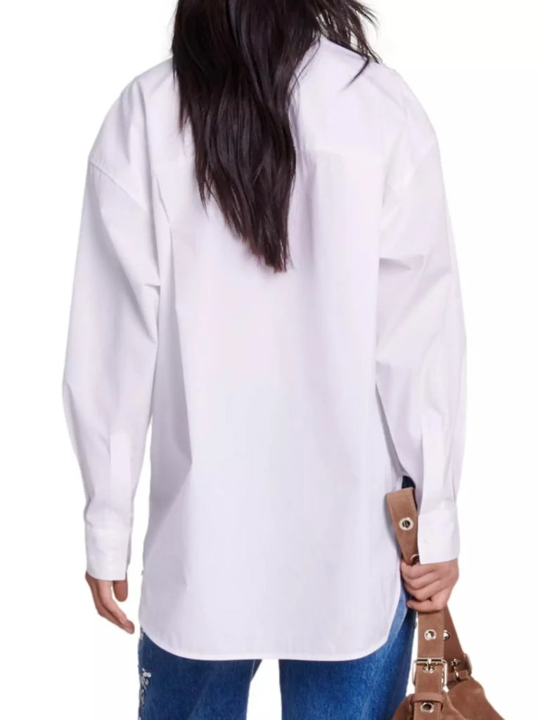 Maje Oversized Poplin Shirt 3